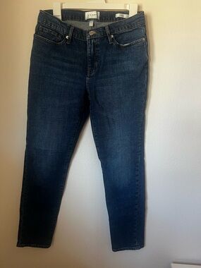 FRAME Le Garçon Jeans Size 27 Mid Rise Slim Boyfriend Medium Wash Premium Denim